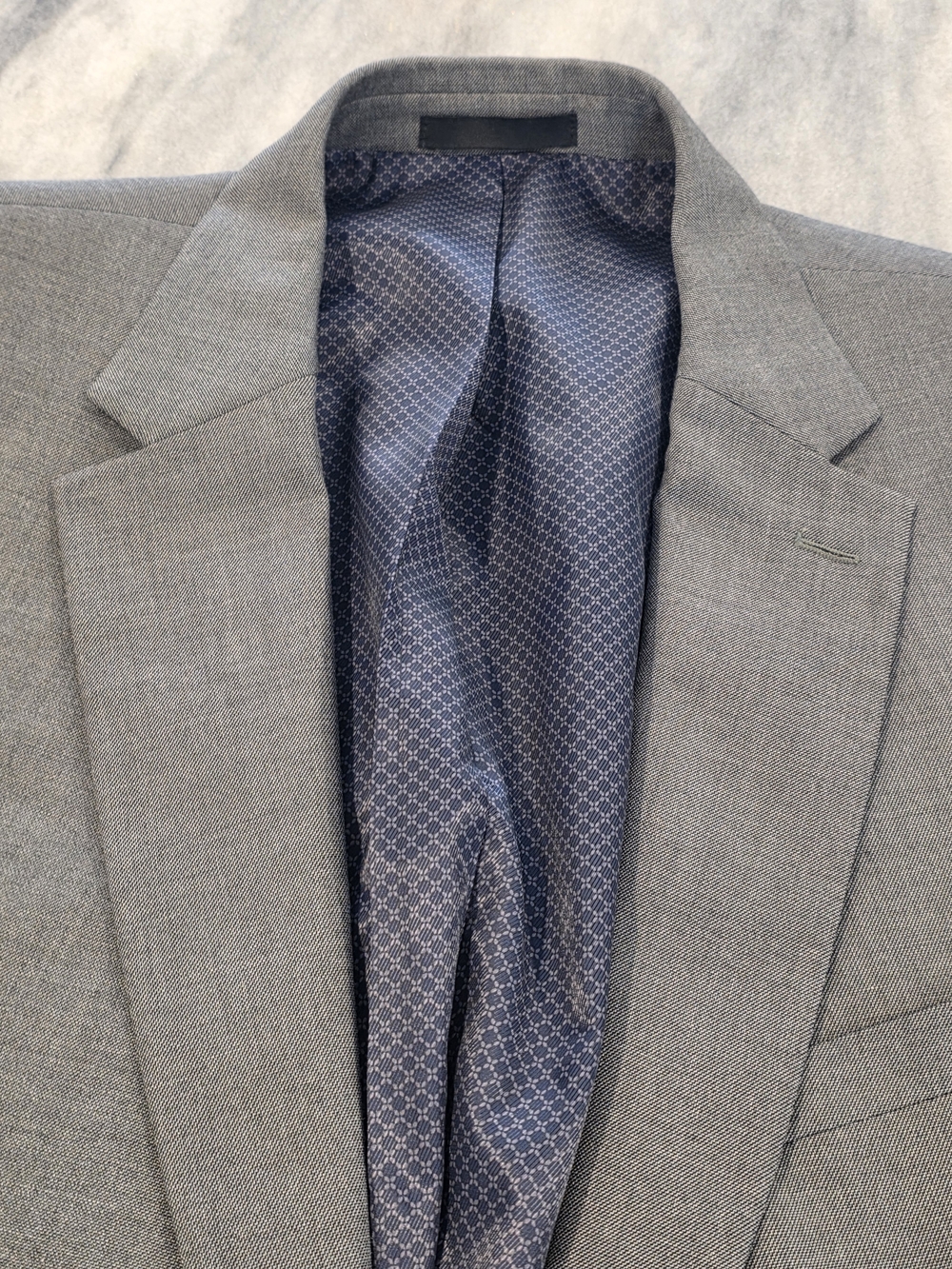 48R Men's Van Heusen Cool Flex Slim Fit Blazer Gray 2 Button Sport Coat